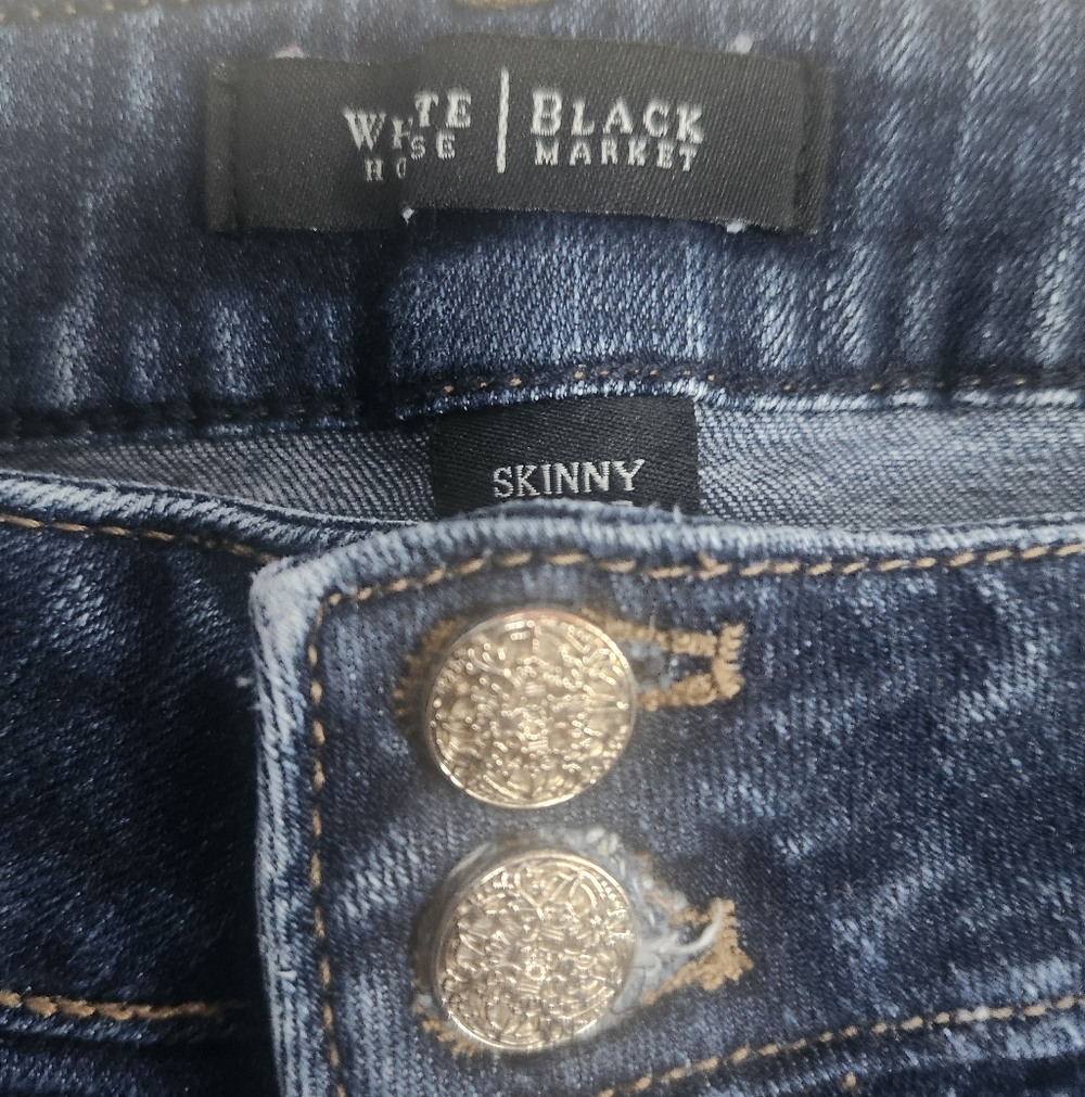 White House Black Market Dark Blue Skinny Jeans